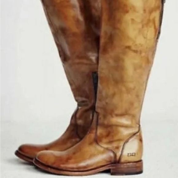 NEW BedStu Tess Windsor Tan Glazer Leather Tall Boots Size US 8.5 - Picture 2 of 5